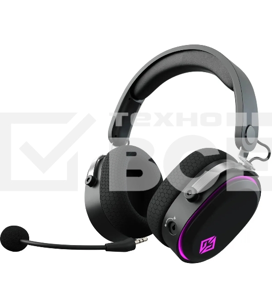 Наушники с микрофоном GMNG GG-HS405W черный мониторные BT/Radio/3.5mm оголовье