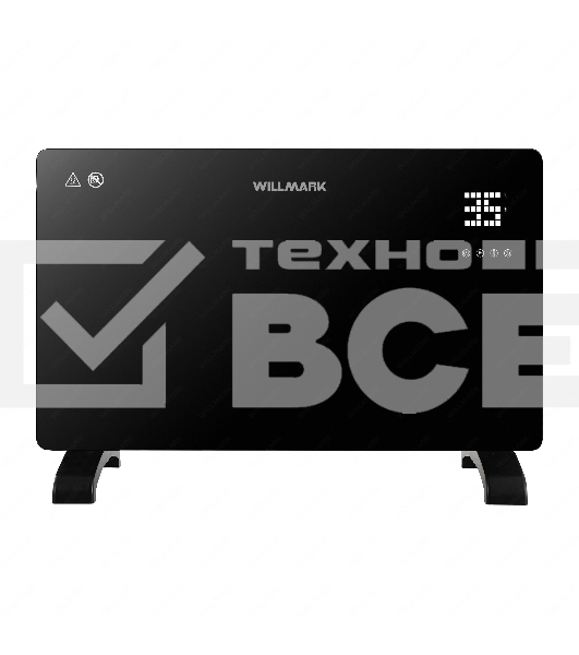 Конвектор Willmark WCH-1500GRDB черный, 1500Вт, 20 м2, термостат, дисплей