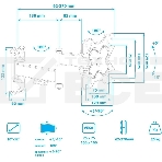 Кронштейн Arm media MARS-6 черный, 10 шт/уп. Кр. стал. настенный для TV 10'-32', max 25 кг, 5 ст св., нак. +5°-15°, пов. ±90° от ст. 62-270 мм. max VESA 100x100 мм., фото4
