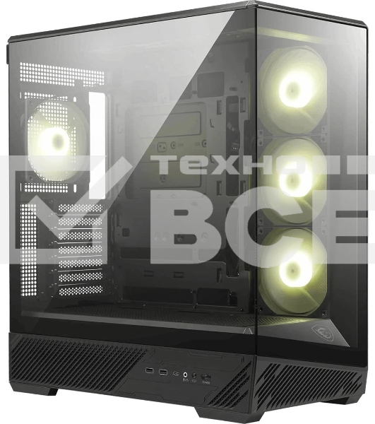 Компьютерный корпус MSI MAG PANO 130R PZ 2xUSB 3.2 Gen 1, 1xUSB 3.2 Gen2 Type-C, 3x120мм ARGB Reverse Blade Fan, 1x120мм ARGB Fan, 1 to 3 Fan PWM Splitter, Tempered Glass Window