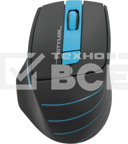Мышь беспроводная A4Tech Fstyler FG30S серый/синий, 2000 dpi, радиоканал, USB, кнопки - 5