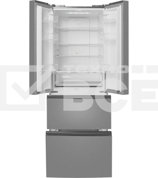 Холодильник Maunfeld MFF180NFSE01 нержавеющая сталь трехкамерный 224/113л морозилка снизу, No Frost