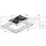 Электрическая варочная панель Maunfeld EEHE.32.4W, конфорок: 2 шт., эмаль, независимая, белый, фото2