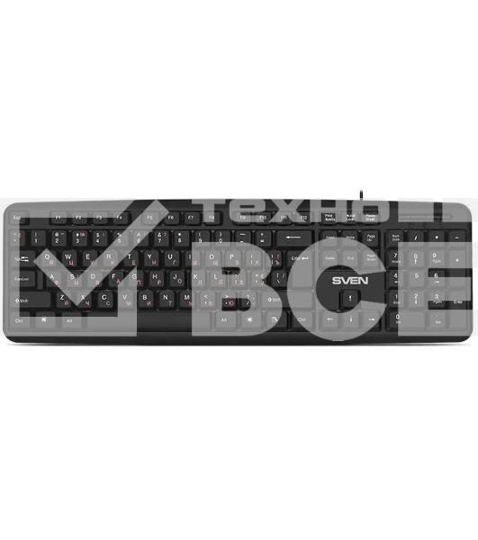 Клавиатура SVEN KB-S230 проводная, USB Type-A, чёрный