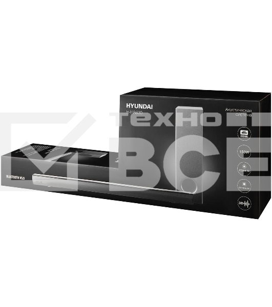 Микросистема Hyundai H-HA630 черный 150Вт FM USB BT SD/MMC/MS