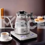 Чайник электрический Kitfort КТ-8707 0.8л. 1300Вт нержавеющая сталь/черный корпус: Металл/стекло/пластик, фото2