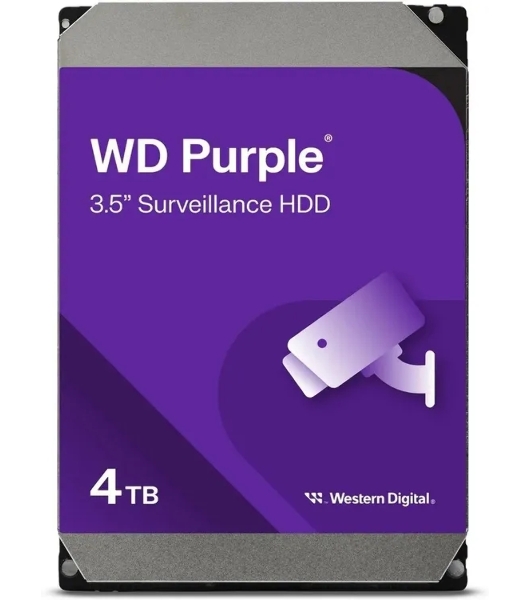 Жесткий диск Western Digital 4TB WD44PURZ Purple Pro Surveillance, Cache 128MB