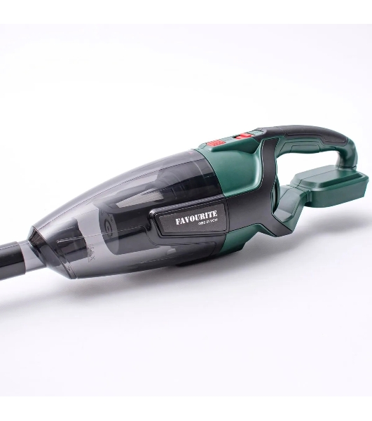 Пылесос автомобильный FAVOURITE OBS 21 VCM (Без АКБ и ЗУ) зелёный, 21 Вт, уборка сухая, пылесборник контейнер 0.6 л