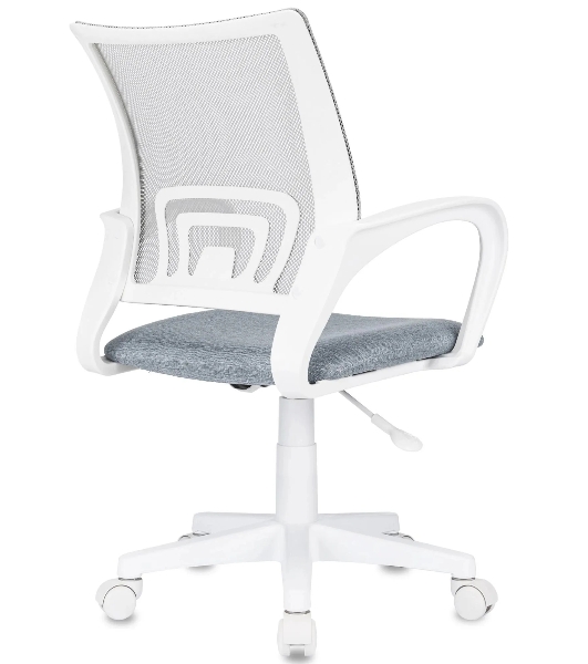 Кресло Domfy DK X-ROOM WH светло-серый TW-02 TW-20 сетка/ткань крестов. пластик белый