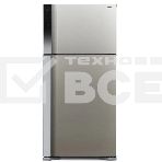 Холодильник Hitachi R-V660PUC7-1 BSL серебристый бриллиант двухкамерный инвертер 405/145л морозилка сверху, No Frost, фото 1
