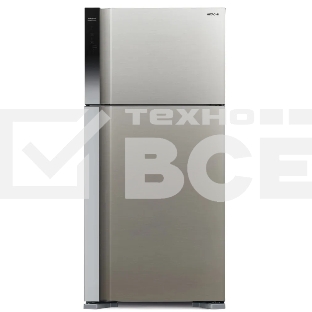 Холодильник Hitachi R-V660PUC7-1 BSL серебристый бриллиант двухкамерный инвертер 405/145л морозилка сверху, No Frost