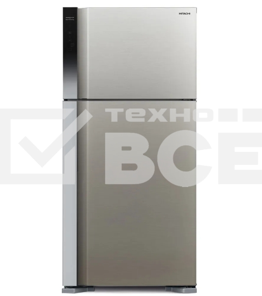 Холодильник Hitachi R-V660PUC7-1 BSL серебристый бриллиант двухкамерный инвертер 405/145л морозилка сверху, No Frost