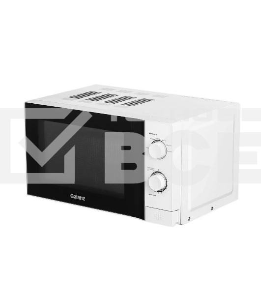 Микроволновая печь Galanz MOS-2009MW белый 20 л, 700 Вт, поворотный механизм