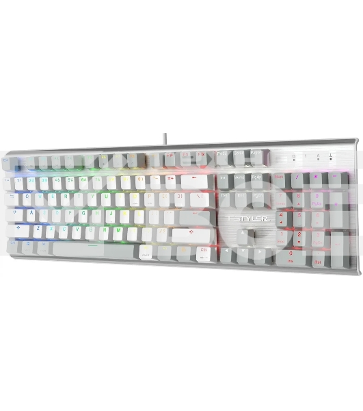 Клавиатура A4Tech Fstyler FS100 Neon проводная, USB, серый/белый
