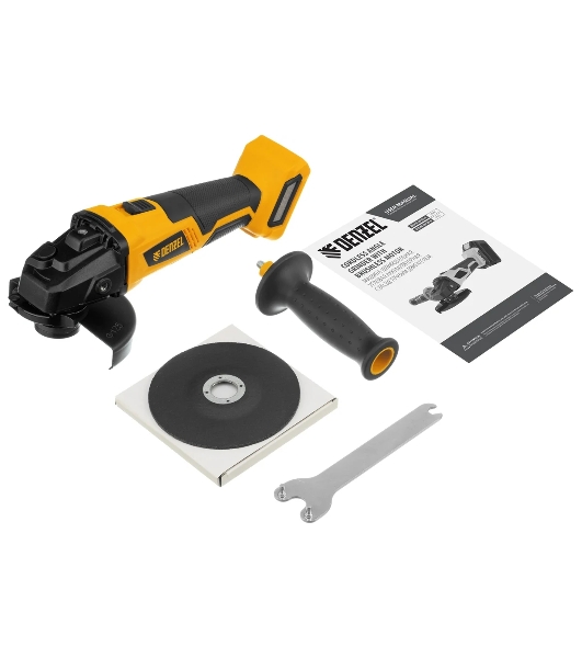 Угловая шлифовальная машина аккумуляторная бесщет. BLG-IB-18-125-0, Li-ion, 18 В Denzel