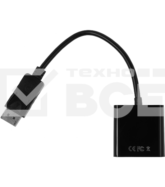 Кабель-переходник аудио-видео Premier H105 DisplayPort (m)/HDMI (f) 0.15м. черный (A3378)