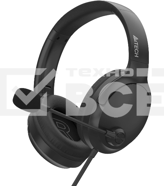 Наушники с микрофоном A4Tech Fstyler FH280U черный 2м мониторные USB оголовье
