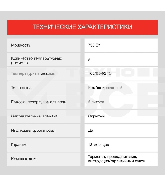 Термопот Starwind STP5171 5л. 750Вт коричневый