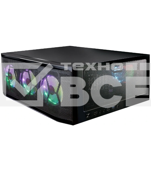 Компьютерный корпус Ginzzu GL300 FAN 12CM RGb*4 USB 3.0 Window