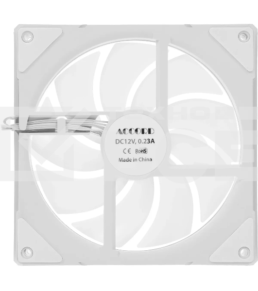 Вентилятор для корпуса Accord ACC-YF14 ARGb 140х140x25 белый 4-pin (ACC-YF14 ARGb белый) brown box