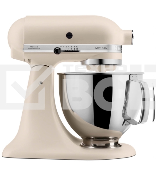 Настольный миксер с откидным блоком KitchenAid 5KSM125EMH Artisan 4.8 л, кремовый