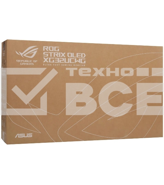 Монитор 31.5' Asus ROG Strix XG32UCWG WOLED 3840x2160, 165 Гц, 0.03 мс, 16:9, 1300 кд/м² (пиковая), 2×HDMI 2.1, DP 1.4, USB-C (15 Вт PD), USB Hub (3×USB-A), 3.5 Jack, DisplayHDR True Black 400, HDR10, FreeSync, черный