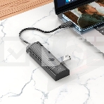 Разветвитель USB-C Hoco HB41 Type-C 4порт. черный, фото2