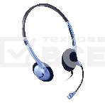 Проводные наушники Genius HS-02B синий/черный, накладные, Jack 3.5 мм, регулируемый микрофон, фото2