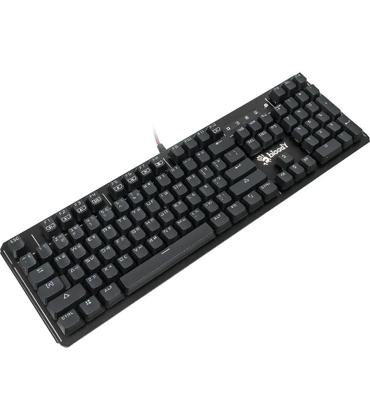 Клавиатура проводная A4 B975 механическая черный USB Gamer LED (подставка для запястий)