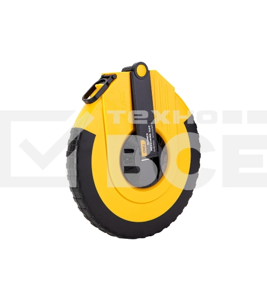 Мерная лента Deli DL9850ZY 50м x 14.5мм Ударопрочный корпус. Основной класс точности. Метрическое полотно из стекловолокна и ПВХ.