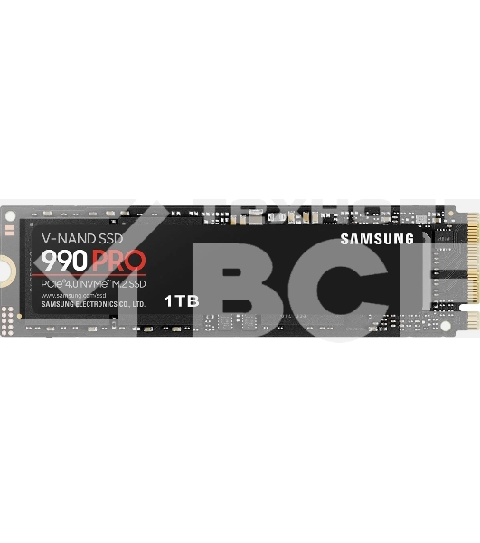 Накопитель SSD Samsung 990 PRO, 1000Gb, PCIe 4.0 x4, M.2 2280, NVMe, R/W 7450/6900