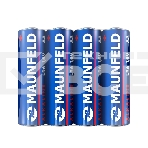 Батарейки Maunfeld Alkaline AA (LR6) MBLR6-SR40, спайка 4 шт, 1.5 В, фото 1