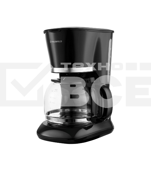 Кофеварка капельная Maunfeld MF-732BK чёрный, исп. кофе - молотый, 1,5 л, 1000 Вт