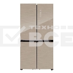 Холодильник LEX LCD505GlGID золотистый трехкамерный 321/144л морозилка снизу, No Frost, Side by Side, фото 1