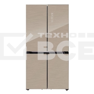 Холодильник LEX LCD505GlGID золотистый трехкамерный 321/144л морозилка снизу, No Frost, Side by Side