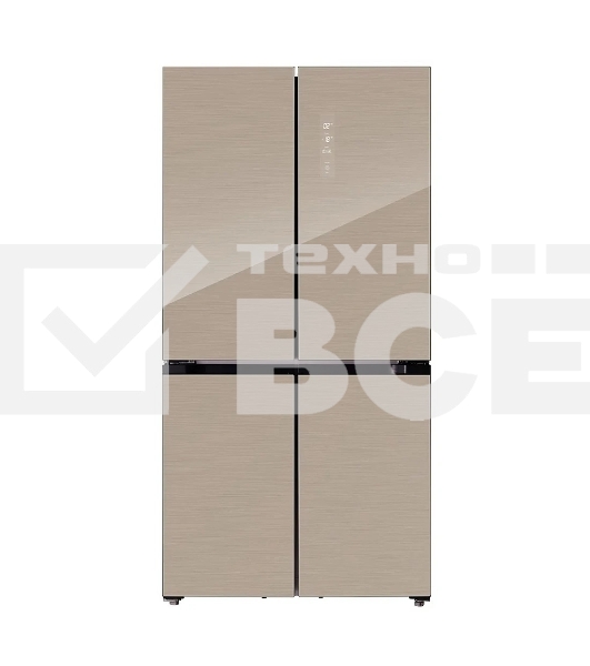 Холодильник LEX LCD505GlGID золотистый трехкамерный 321/144л морозилка снизу, No Frost, Side by Side