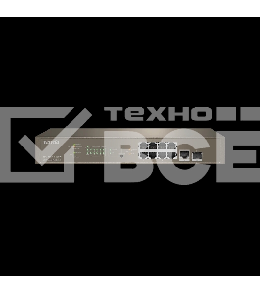 Управляемый PoE гигабитный коммутатор Tenda TEG5310P-8-150W L3, 8PoE портов, 1 Uplink, 1 SFP