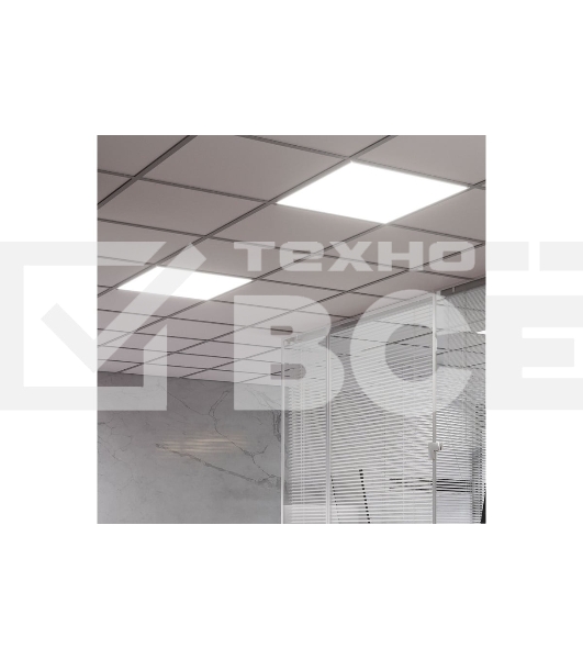 Светильник светодиодный Gauss MIR 595х595х50 35Вт 3000лм 6500К IP40 офисный встраив. накладной с опаловым рассеив. (аналог ЛВО)