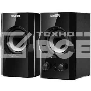 Акустическая система SVEN SPS-606, черный, акустическая система 2.0 (мощность 2x3 Вт(RMS))