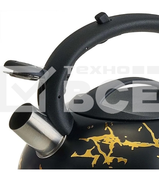 Чайник для плиты ALPENKOK AK-538 из нерж.стали 3л,со свистком,индукционное дно