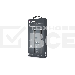 Кабель OLMIO STYLE, Type-C - Type-C, 60W, 1.2м, тканевая оплетка, черный, фото3