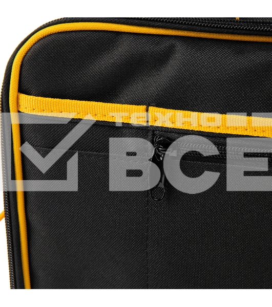 Сумка для инструмента Denzel 400х170х300 мм, 3 отделения, 28 карманов, наплечный ремень