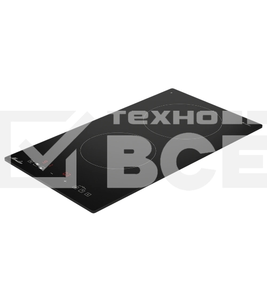 Индукционная варочная панель Monsher MHI 3003, High-Tech, индукция, 30 см, 2 зоны нагрева, inverter, сенсорное управление, 9 уровней мощности, автоматическое отключение, пауза, Booster, таймер, черный