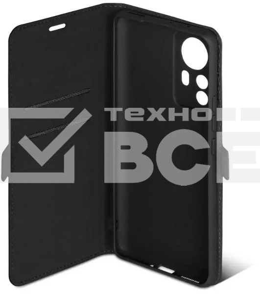 Чехол (флип-кейс) DF xiFlip-79, для Xiaomi 12 Pro, черный xiflip-79 (black)