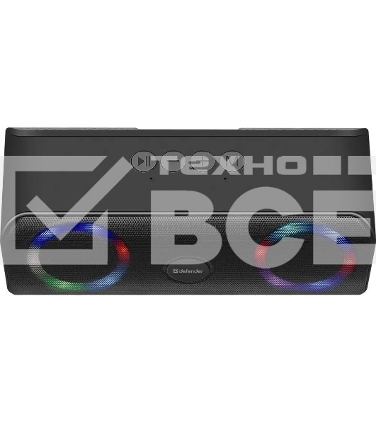 Акустическая система Defender LIGHT/BT/FM/USB/TF/AUX Q1 черный 10 Вт