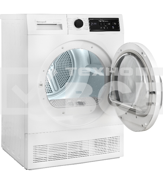 Сушильная машина WEISSGAUFF WD 56108 D Condenser белый, 8 кг, сушка - конденсационная, программ - 15, 59.6 x 84.5 x 59.3 см