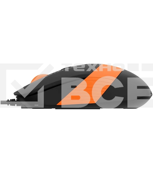 Мышь проводная A4Tech Fstyler FM10S черный/оранжевый, 1600 dpi, USB, кнопки - 4