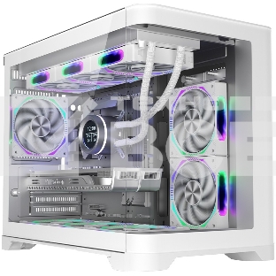 Корпус 1STPLAYER UVIEW UV6 White / mATX / UV6-WH