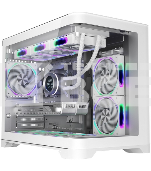 Корпус 1STPLAYER UVIEW UV6 White / mATX / UV6-WH