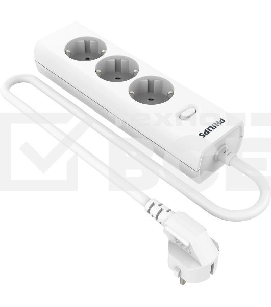 Сетевой фильтр Philips CHP2135WB/51, 3 м, 3 розетки, белый